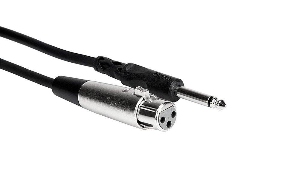 Hosa PXF-103 XLR3F to 1/4 inch TS Unbalanced Interconnect Cable, 3 feet