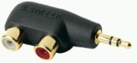 Audioquest - 3.5mm Mini-Plug-to-2-RCA Adapter (Hard)