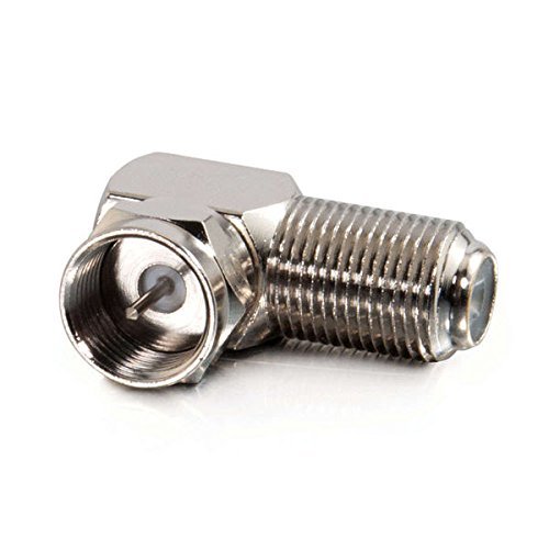 Cables to Go 40669 Right Angle F-type Adapter (Silver), 10 pk N4