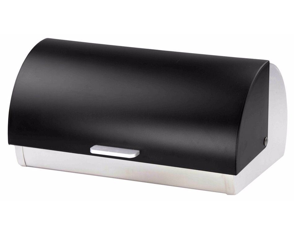 Home Basics Bread Box - Stainless Steel/Frosted