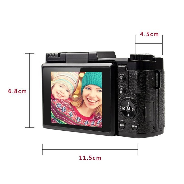 inkint 24MP 4X Digital Zoom Digital Single Lens Mirrorless Camera TFT Display 180 Degree Rotation Ultra Camera... N3