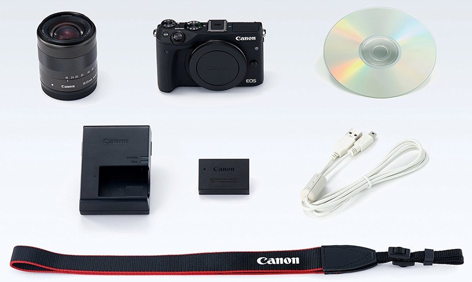 Canon EOS M3 Mirrorless Camera (Black) with EF-M 18-55mm f/3.5-5.6 IS STM Lens - International Version (No Warranty) N5