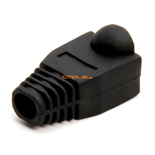 Cmple - RJ-45 Color Coded Strain Relief Boots - BLACK (50pcs) N10