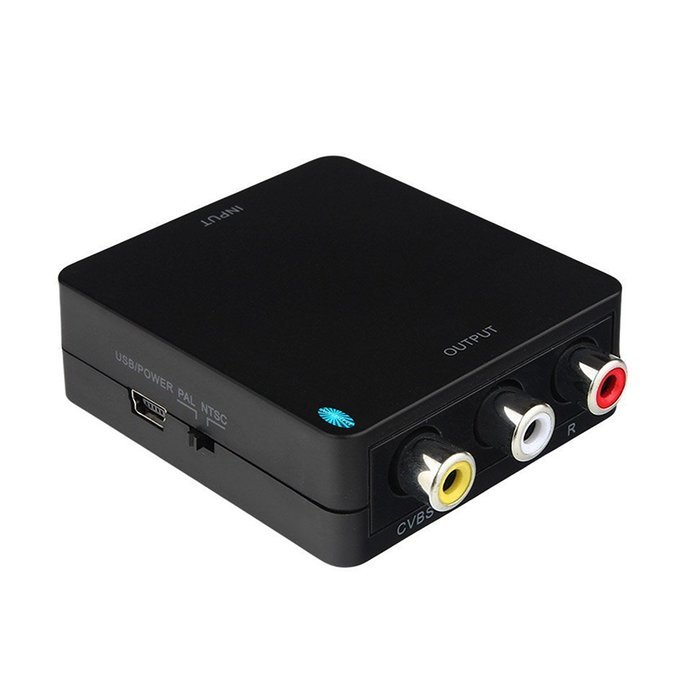 Top Quality Mini HDMI to AV Converter Box 1080p HDMI to AV/CVBS/RCA Composite L/R Adapter PAL/NTSC Format Output... N4