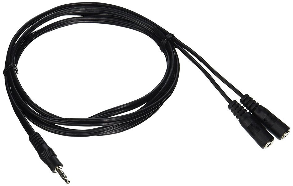 Cable Showcase 6-Inch 2 x 3.5mm Stereo Male/3.5mm Stereo Female Cable (30S1-35260)