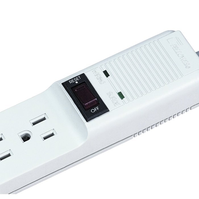 Fellowes 6-Outlet Office/Home Surge Protector, 6 Foot Cord, 450 Joules - Wall Mountable (99012)