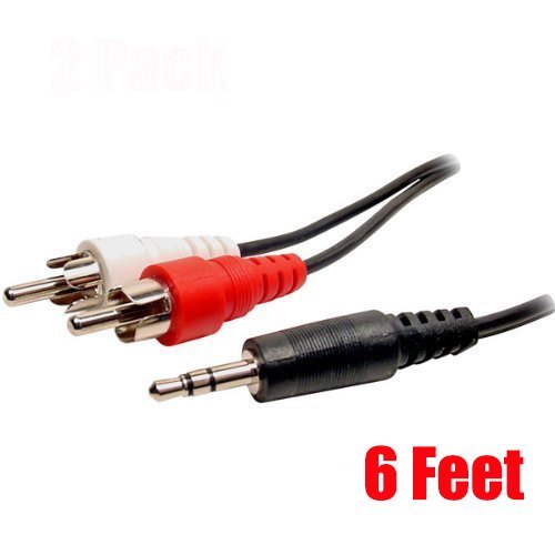 iMBAPrice&reg; 50 Feet 3.5mm Stereo Male to Two RCA Male Splitter Cable N6