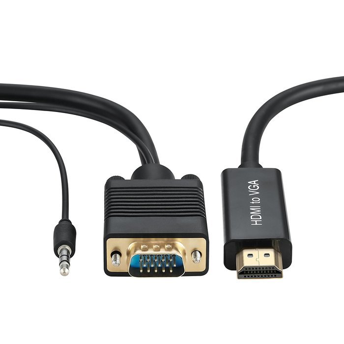 A-tech Ahdvgsy30-bk Is a 10ft Hdmi Male to VGA Male Converter Adapter Video Cable.this Hdmi to Vga Cable Often... N5