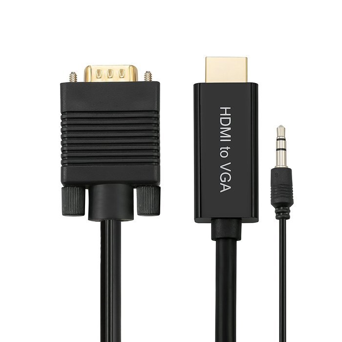 A-tech Ahdvgsy30-bk Is a 10ft Hdmi Male to VGA Male Converter Adapter Video Cable.this Hdmi to Vga Cable Often... N6
