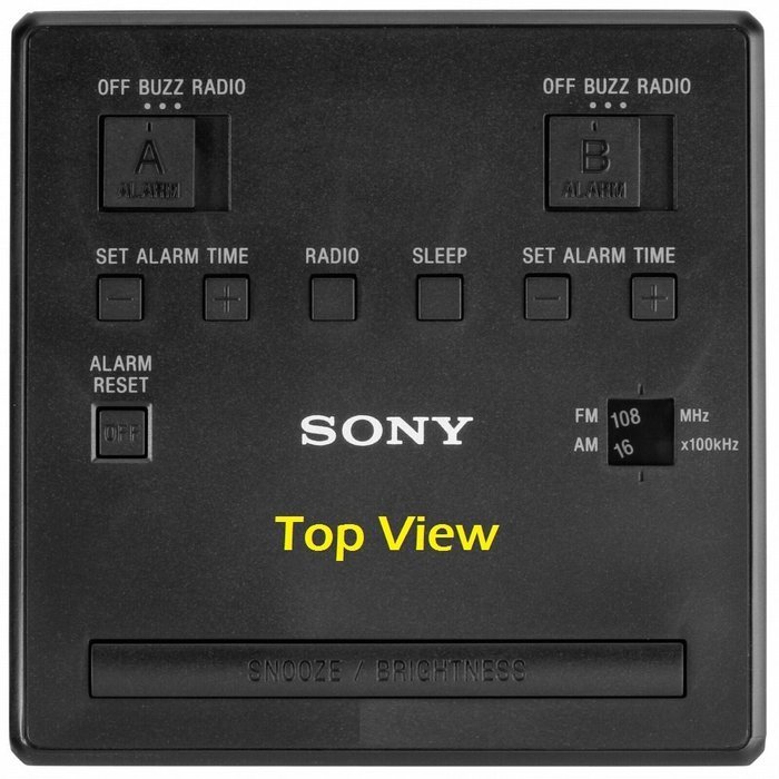 Sony Dual Gradual Alarm Clock with AM/FM Radio, Sleep Timer, Extendable Snooze, Radio or Buzzer Alarm Sound, Gradual... N9