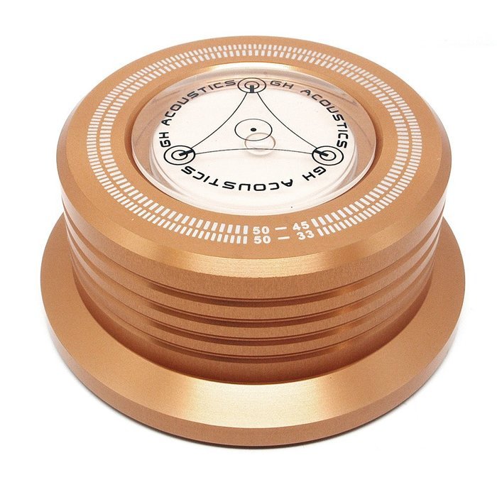 Bestcompu&reg; 3-in-1 Record Clamp LP Disc Stabilizer Turntable Vibration Balanced Golden N2