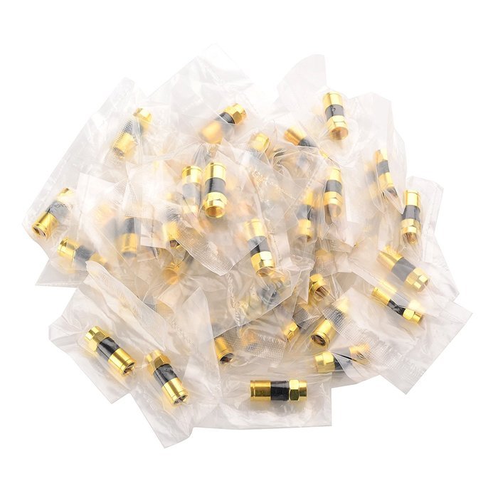 Cable Matters 10-Pack, Gold Plated F-Type Crimp-On Coaxial RG6 Connector N11