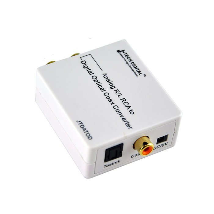 J-Tech Digital &reg; Optical SPDIF Toslink / Coaxial Digital to Analog Audio Decoder Converter with PCM , 5.1 Dolby... N18