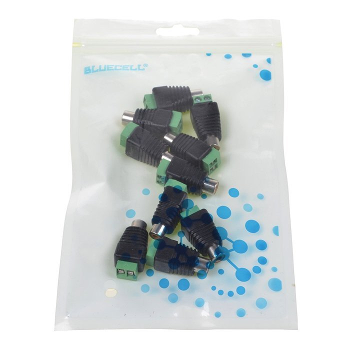 Bluecell 10pcs UTP Cat5/Cat6 Cable to AV RCA Female Screw Terminal Connector