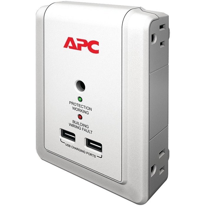 4 Outlet Wall Mount with USB, 120V