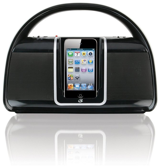 GPX Bi100B Portable Boombox AM/FM Radio with Dock for iPod N2