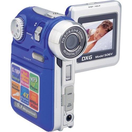 DXG DXG-506VB 5.0 MegaPixel Multi-Functional Camera with MPEG4 Technology (Blue)