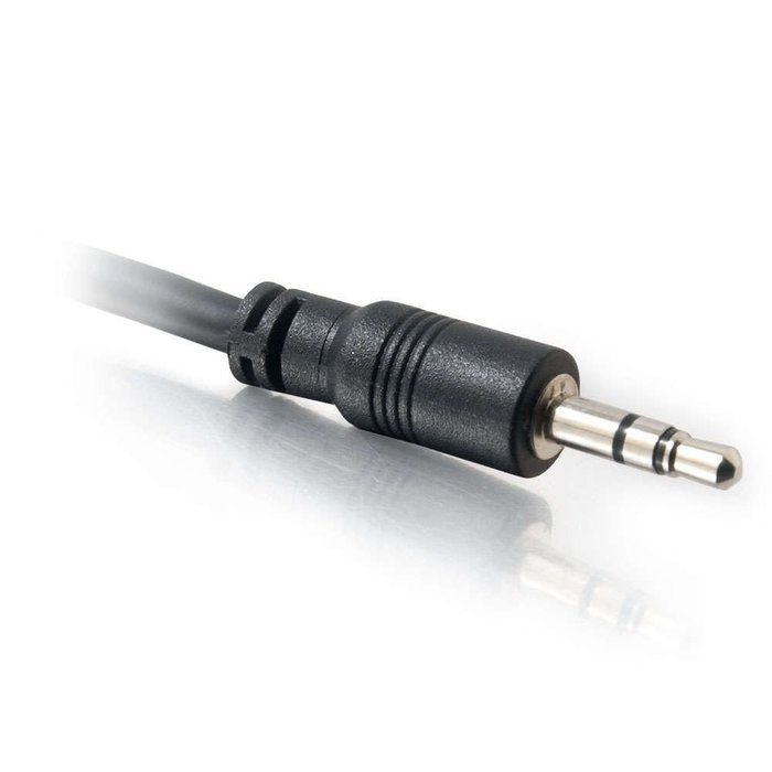C2G / Cables To Go 40108 3.5mm Stereo Audio Cable With Low Profile Connectors M/M, In-Wall CMG-Rated (35 Feet) N3
