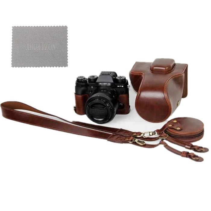 xhorizon TM FL1 Full Protection Bottom Opening Version Protective Leather Camera Case Bag with Tripod Design for... N73