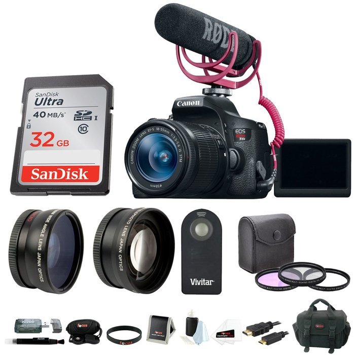 Canon EOS Rebel T6i DSLR Video Creator Kit with 18-55mm Lens & Accessory Bundle