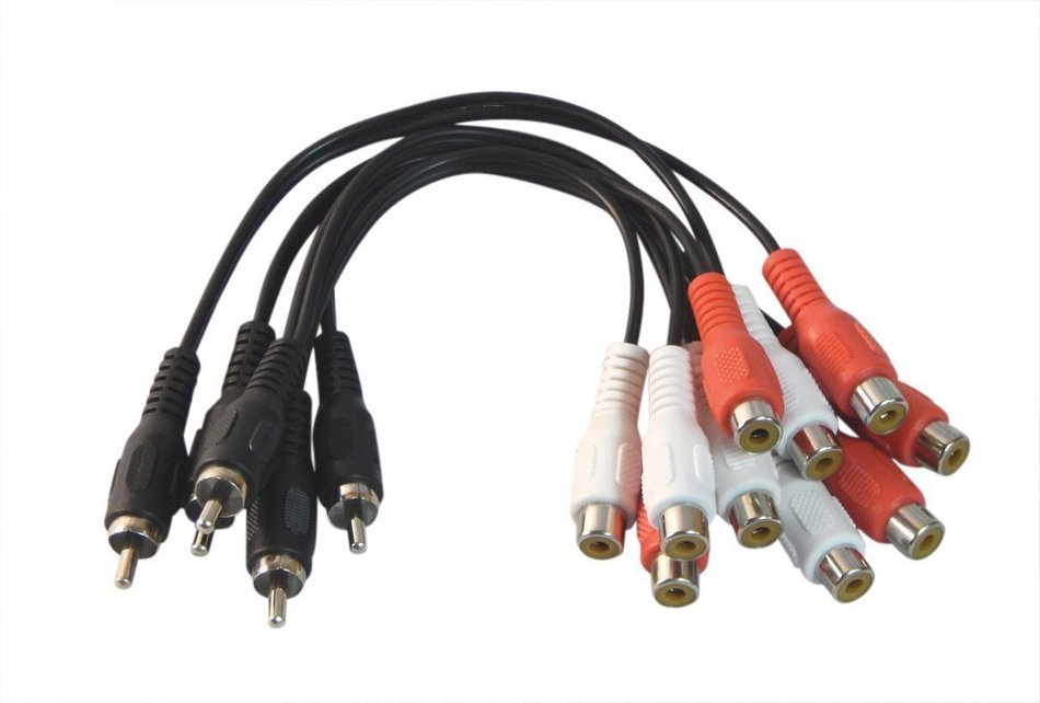 YCS Basics RCA Splitter Cable 1 Male To 2 Female Plugs N2