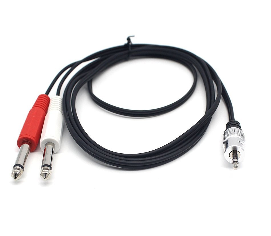 10Feet/3M Y Splitter cable, Duttek 3.5mm 1/8" TS Mono Male to dual 2*6.35mm 1/4" TRS Mono Male Plug Extension... N2