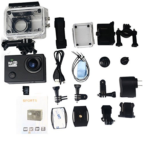 Kevenanna waterproof camera Wifi Sports Action Camera Diving 98FT(30M) 12MP 1080P HD with Camera Kit and 8GB memory... N3