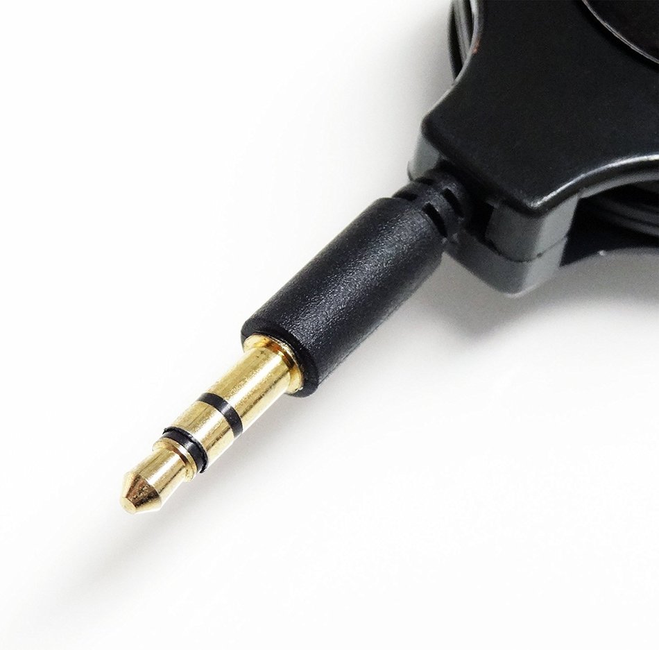 Tera Grand RETA-TE222-BL 3.5 mm Male to Male Stereo Retractable Cable with Aluminum Housing, Blue, 2.9' N14