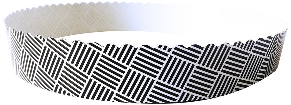 Simply Baked Paper Tart Pan, Pack of 50, Silver Geometric, 7" Diameter, Great for Gift Giving or Parties, Oven... N4