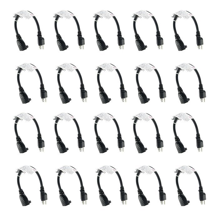 C&E CNE74467 1-Feet 16AWG Outlet Saver Power Extension Cord NEMA 5-15R to NEMA 5-15P, 5-Pack N4