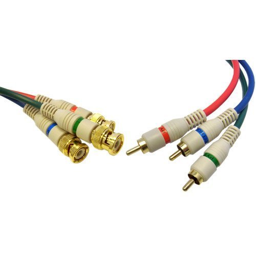 CableWholesale's High Quality Component Video RCA to BNC Component Conversion Cable, 3 RCA Male to 3 BNC Male,...