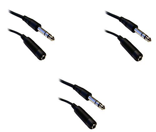 C&E CNE40384 25-Feet 1/4-Inch Stereo Extension Cable, TRS, Balanced, 1/4-Inch Male to 1/4-Inch Female N10