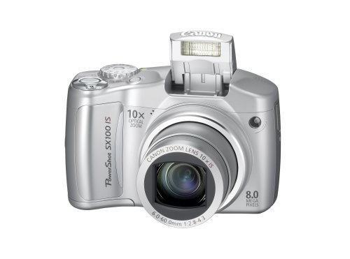 Canon PowerShot SX100IS 8MP Digital Camera with 10x Optical Image Stabilized Zoom (Black) N4