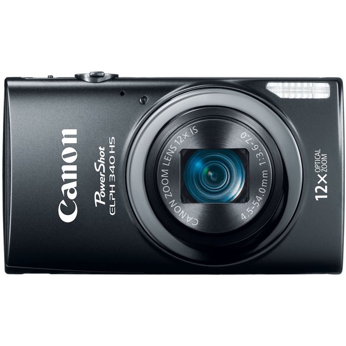 Canon PowerShot ELPH 340 HS 4 x Digital,12xZoom Optical Zoom 16MP Digital Camera (Black) (Certified Refurbished) N9
