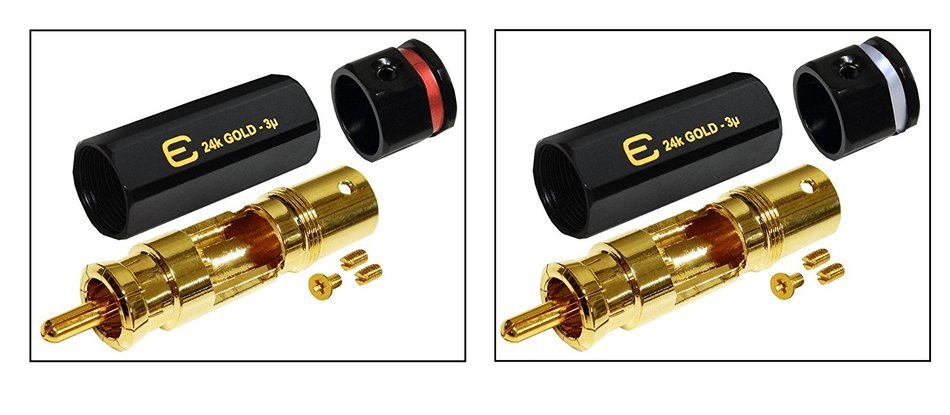 3 Foot RCA Cable Pair - Mogami 2549 Neglex High-Def. Audio Interconnect Cable with Premium Gold plated Locking... N7