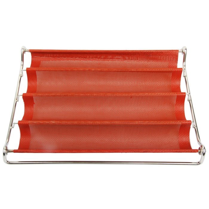 Yilove Non-stick Perforated Silicone Bread Baking Mold,4 loaf Molds N17