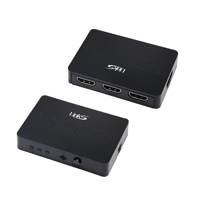 4 port HDMI 4K X 2Kswitcher LinkS 4 in 1 out HDMI Switch 1080P/HDMI 1.4a Supports 3D with IR Wireless Remote and... N19