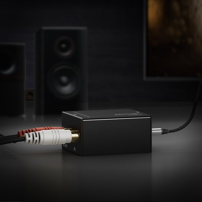 Optical Adapter & Coaxial Audio Converter Cingk Digital Coax and Optical Toslink to Analog Audio Converter Decoder... N5
