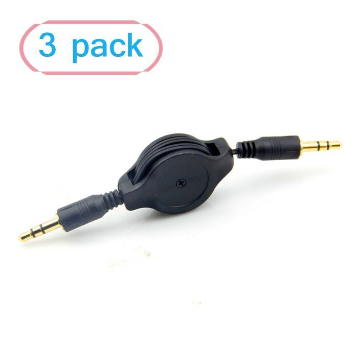 3.5mm Auxiliary Cable 3.5mm Cable For iPod, iPhone, Car Stereo, MP3 Etc (3 Pack) N5