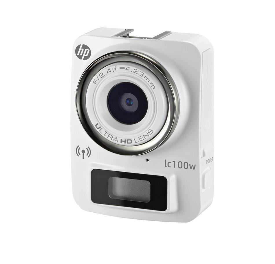 HP Life Cam (lc100w) Mini 4k Full HD 1080p Water Resistant Camera with Waterproof Case, White (HPD-LC100W-VP) N2