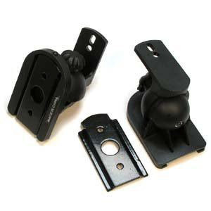 EZ Mounts -(1 Pair) Universal satellite surround sound speaker mounts / Brackets / Stands Max weight 7.5 lbs -... N3