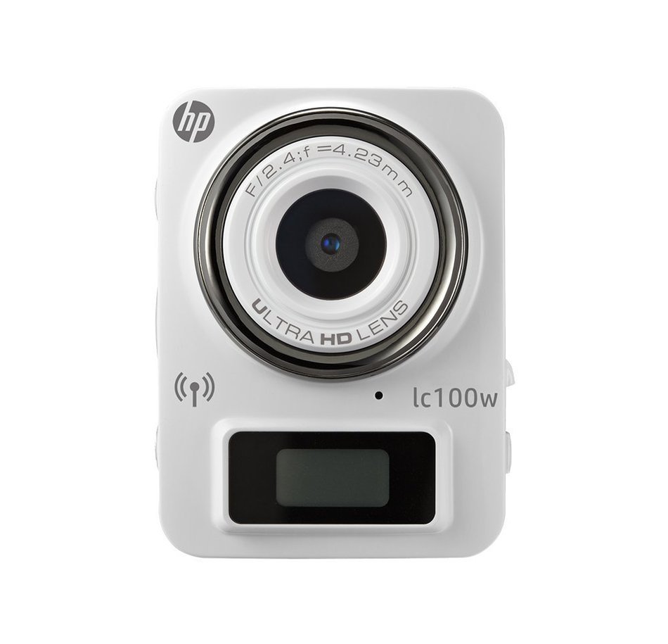 HP Life Cam (lc100w) Mini 4k Full HD 1080p Water Resistant Camera with Waterproof Case, White (HPD-LC100W-VP) N4