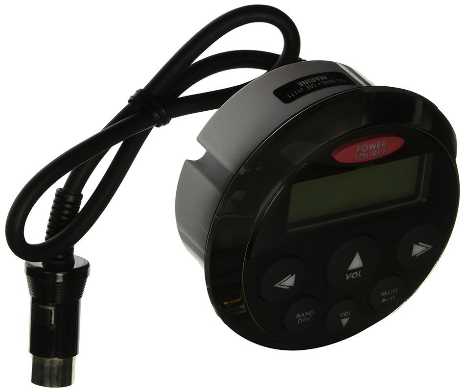 Clarion CMRC1-BSS Watertight Marine Remote Control with LCD Display (Black/Stainless Steel Bezel)