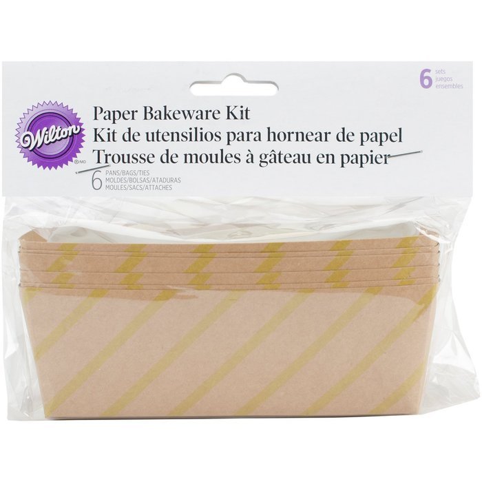 Wilton 1912-0150 6 Count Paper Bakeware Loaf Kit, Mini, Assorted
