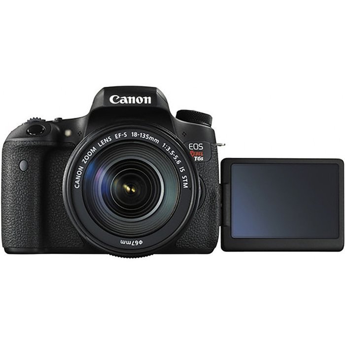 Canon EOS Rebel T6s DSLR Built-In Wi-Fi with NFC Camera + 18-135mm IS STM Lens + 64GB Storage + LED Kit + Case... N2