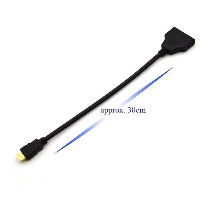 REDGO HDMI Male To Dual HDMI Female 1 to 2 Way Splitter Adapter Cable Converter For HDTV,Support Two TVs The Same...