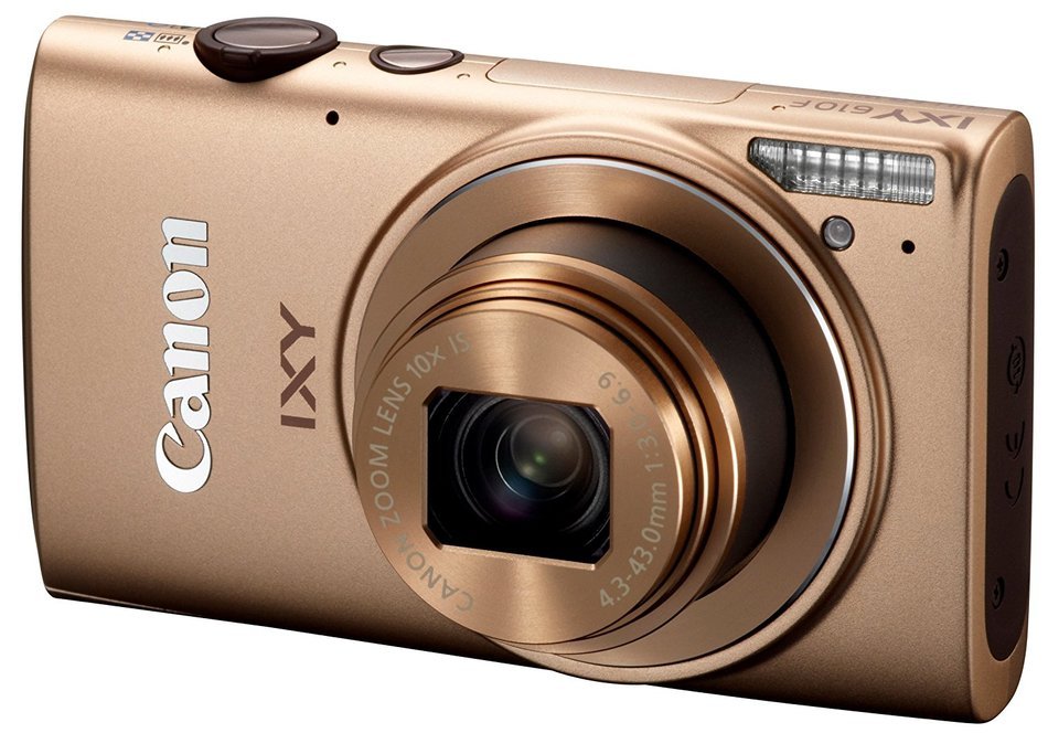 Canon Digital Camera IXY 610F 10x optical zoom IXY610F (Gold) - International Version N5