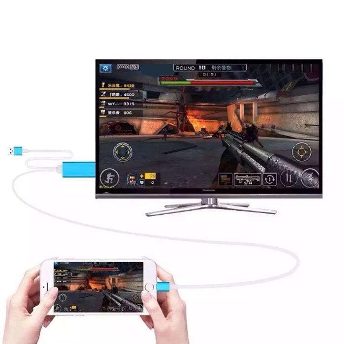 Feihe iPhone Lightning to HDMI Cable, 6.5Ft Lightning MHL To HDMI Cable 1080P HDTV Adapter For iPhone 5 5S 6 6s... N5