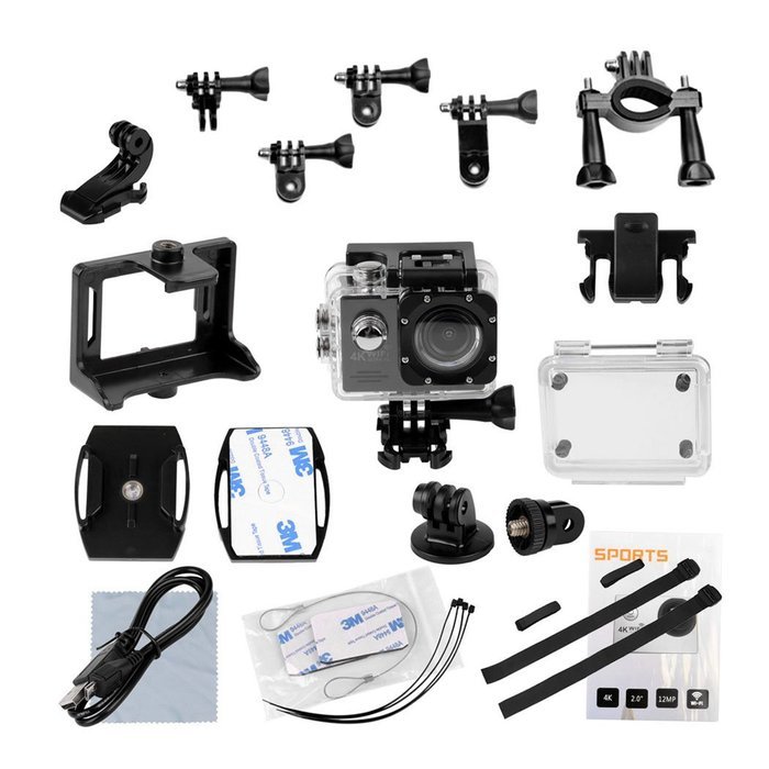 inkint 2.0" LTPS Screen 4K HD WIFI Function Waterproof Action Camera Sports Cam 170 Degree Wide Angle Lens + Mount...