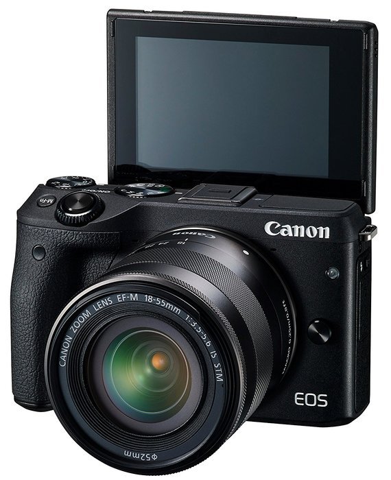 Canon EOS M3 Mirrorless Camera (Black) with EF-M 18-55mm f/3.5-5.6 IS STM Lens - International Version (No Warranty) N7